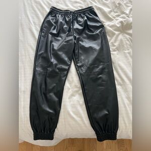 Zara Faux leather jogger pants